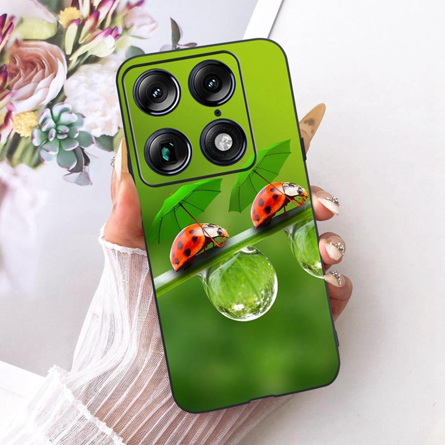 For Motorola Signature 5G Fashion Style Elegant Painted Phone Casing Cover Moto X70 Air Pro Soft Silicone Black TPU Case