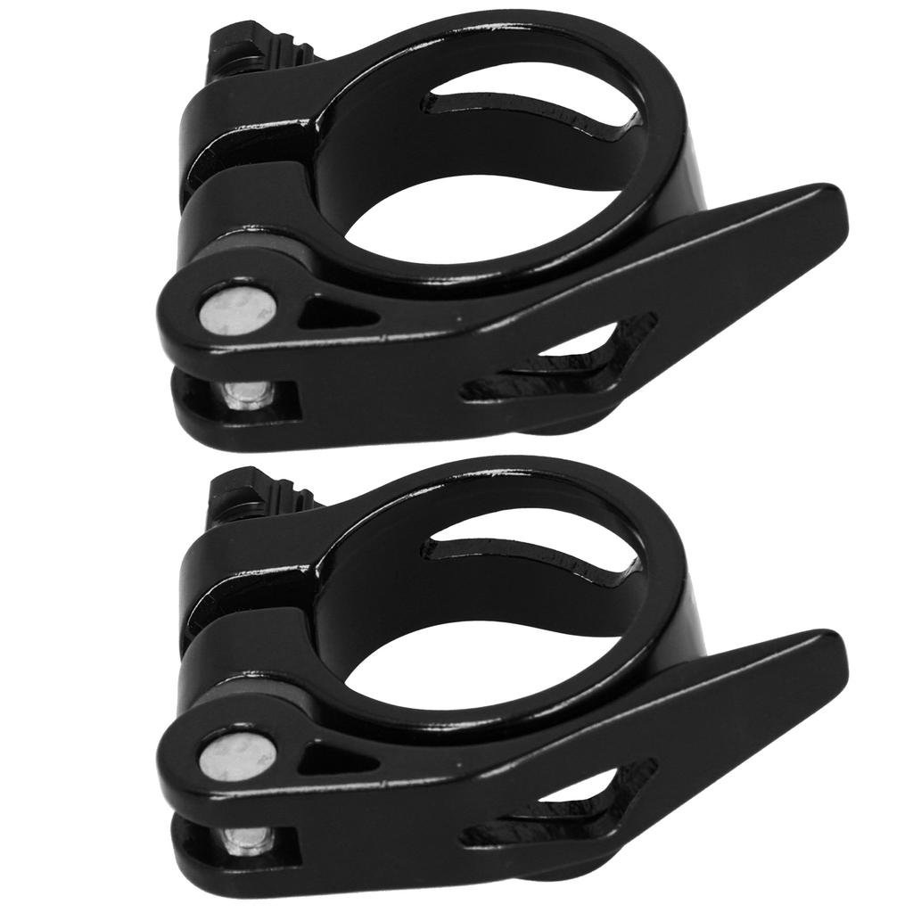 2Pcs 34.9MM Mountain Road Bike Quick Release Seat Post Clamp Tube Clip Accessory