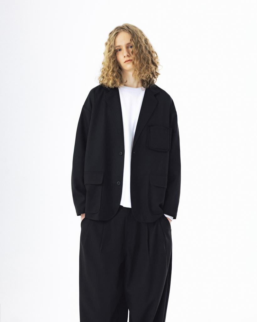 ANGLAN Mix Structured Blazer - Black