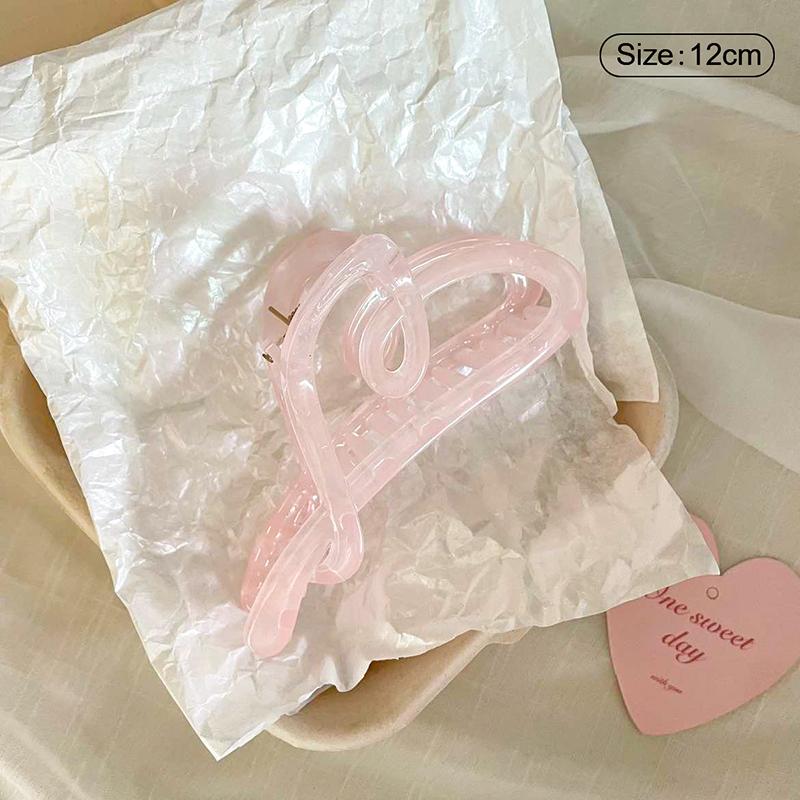 Jelly Pink Large Hair Claw For Women Elegant Acrylic Hairpins Hair Clip Headwear Girls Hair Accessories Gifts
