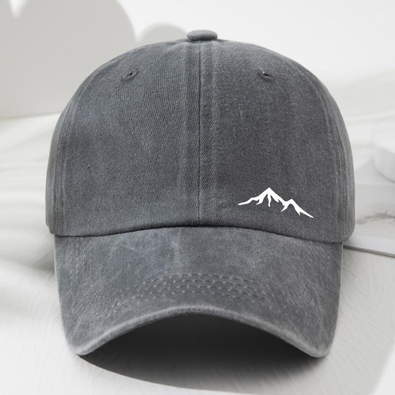 

Mountain printed baseball caps for men and women, suitable for outdoor travel, hiking, mountaineering, sun protection Adjustable світло-сірий колір