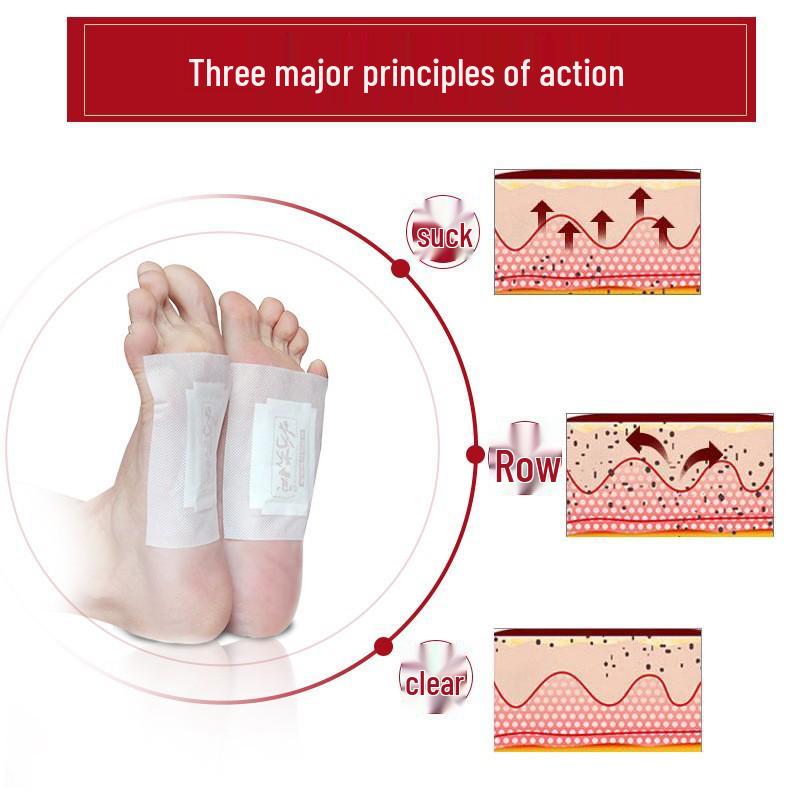 Old Beijing Foot Care Set: Mugwort, Bamboo Vinegar, and Ginger Foot Patches (60 Patches Total)