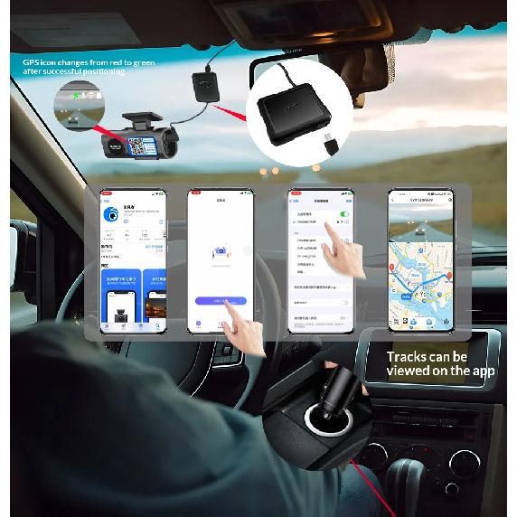 4K HD Dash Cam Hidden Car Recorder Camera WiFi Mobile Phone Interconnection Ultra Wide Angle Night Vision GPS Driving Recorder