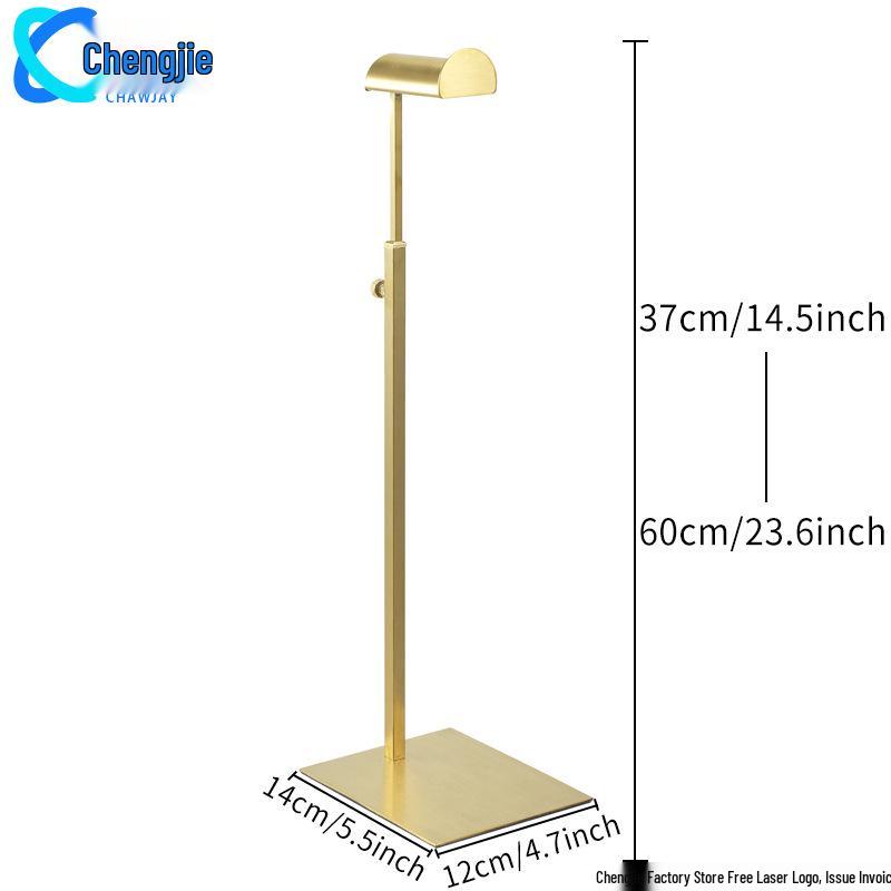 Adjustable Stainless Steel Floor-Standing Bag Display Stand for Women's Bags