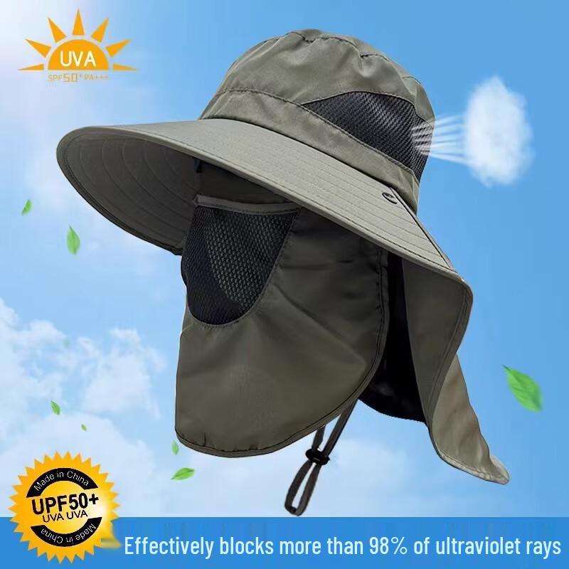

Outdoor UV Protection Fishing Hat with Face Mask