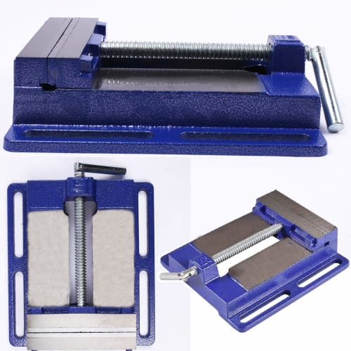Nisorpa Bench Vise, Maximum Opening Width 11cm, Drill Press Vise, Drilling Work, Drill Press Vise, Table Vise, Cutting, Fixing, Compact Bench Vise
