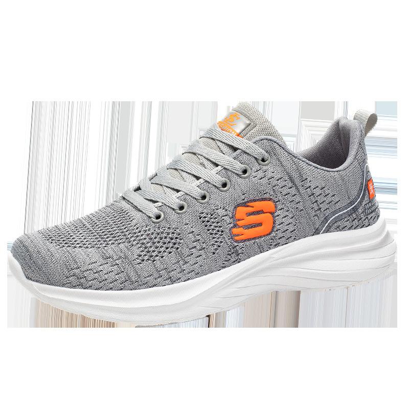 

In the spring and autumn of 24, the new colored fly-woven mesh breathable low-top lace-up cold sticky process men s and women s same sports shoes 36 серый