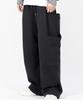 Deumakeu M Side Pocket Wide One-Tuck Real Street Sweat Pants Black