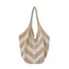 Women's Roomy Woven Net Backpack, Perfect for Summer Vacations, Casual Knitted Hollow-out Shoulder Bag KTB