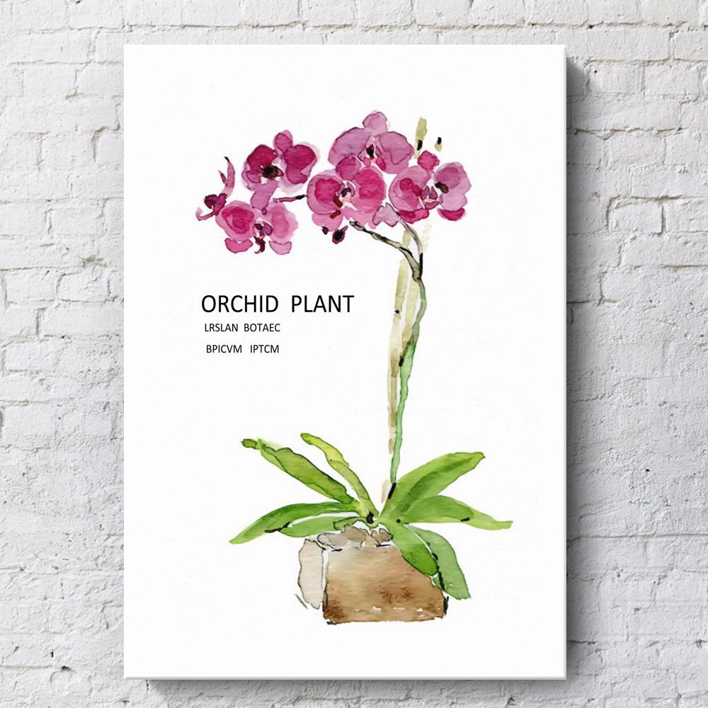 Anemone Bouquet Orchild Plant Mint Living Room Decoration Canvas Painting Flower Hotel Storefront Home Decoration Posters