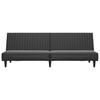 2 Seater Sofa Bed in Black Artificial Leather