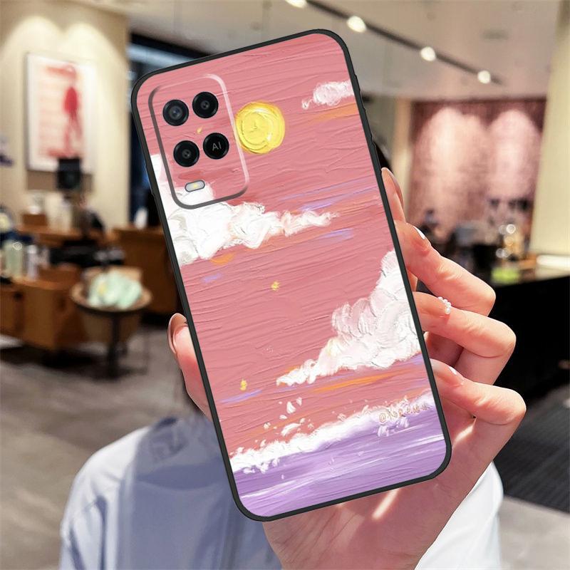 Korean Sunset Scenery Case For Oppo A94 A74 A54 A18 A38 A58 A78 A98 A40 A60 A80 A16 A76 A96 A15 A17 A77 A57S Cover