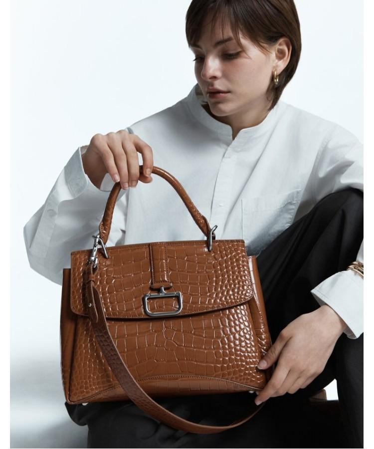 Daks Womens Accessories Brown Buckle-Detailed Cowhide Tote Bag_Dcba6E834W2