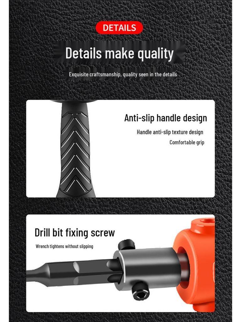 High-Power Electric Hammer Impact Drill for Household Cement and Concrete, Lightweight with Small Conversion Head