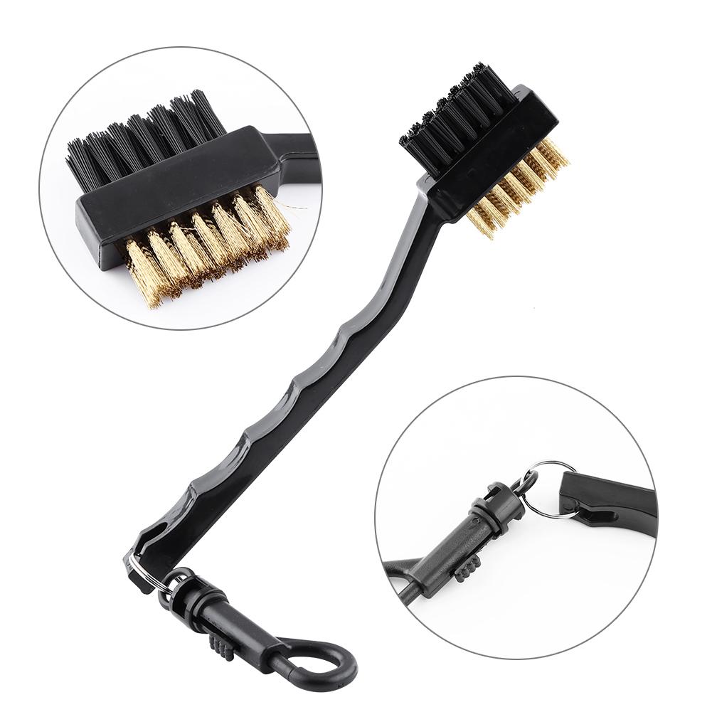 Double Headed Brass & PP Golf Brush Groove Ball Cleaner Cleaning Tool Kit