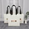 12/30pcs Cute Bear Non Woven Gift Bags Kids Clothing Shopping Bags Reusable Tote Bags for Toy Candy Birthday Party Gifts