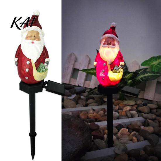 Seasonal Yard Ornaments Solar Garden Stake Light, Waterproof Christmas Outdoor LED Lamp with Warm Powered Path Lights Glow, Decorative