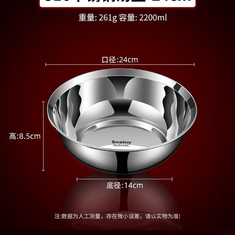 Wutuo Stainless Steel Deep Serving Bowl Set