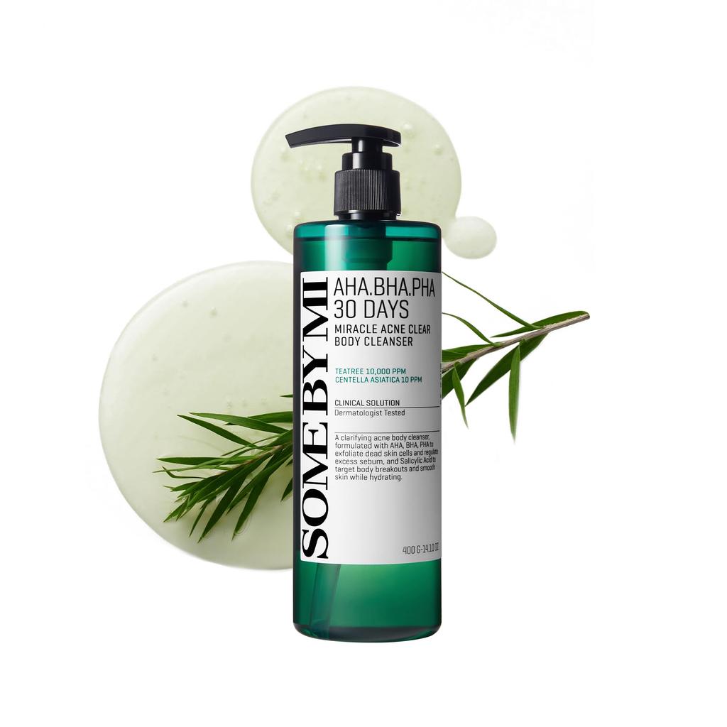AHA.BHA.PHA 30 Days Miracle Acne Body Cleanser 400 g (SOME BY MI / Exfoliating body wash for body acne & rough skin)