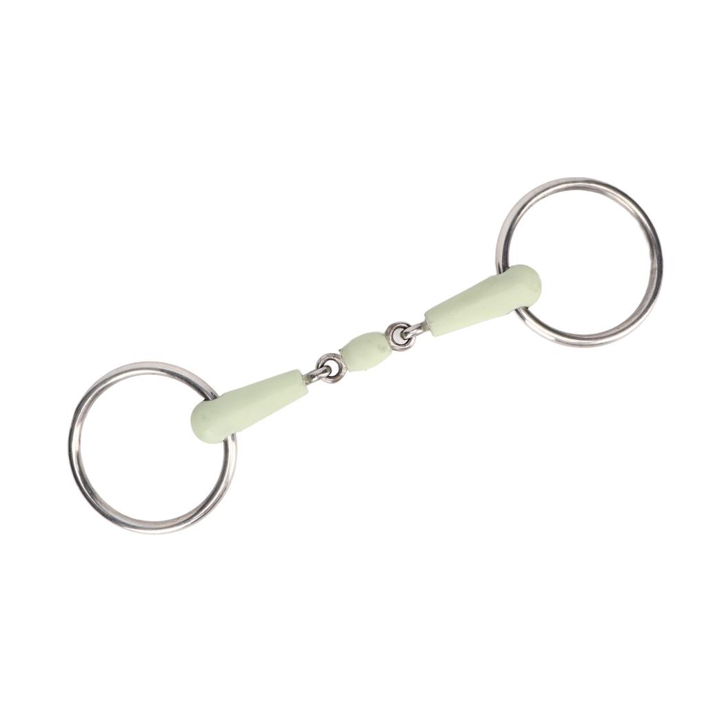 Horse Mouth Bit Stainless Steel Ring Middle Rubber Rustproof Loose Ring Horse Mouth Bit
