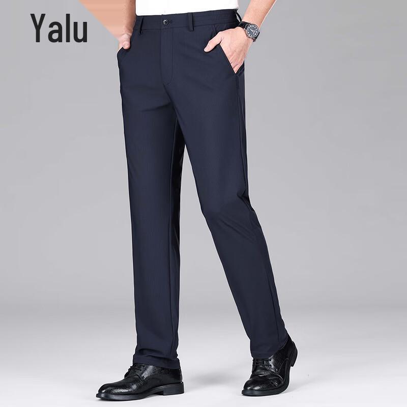 Ya Lu Men s Ice Silk Straight-Fit Casual Pants M