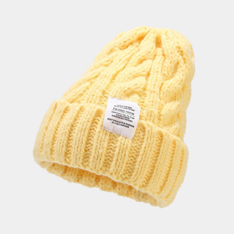 Hat Autumn and Winter Fashion Korean Version Knitted Hat Stacked Big Head Big Brim Wool Hat Versatile Face Small Warm Cold Hat