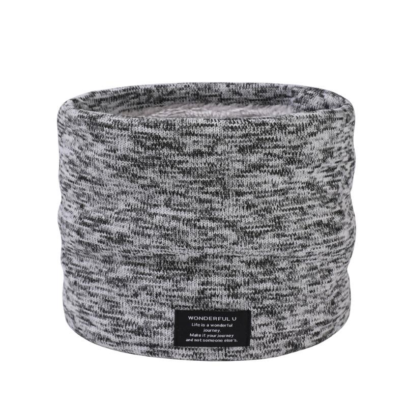 Winter Men's Knitted Scarf Outdoor Cold-proof Cycling Velvet Scarf Women's New Neck Cover Fashionable and Versatile
