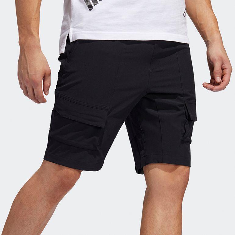 Adidas M Short Id Rlx Multi-Pocket Printed Logo Straight Leg Moisture-Wicking Cargo Shorts Men Shorts Black FT2785