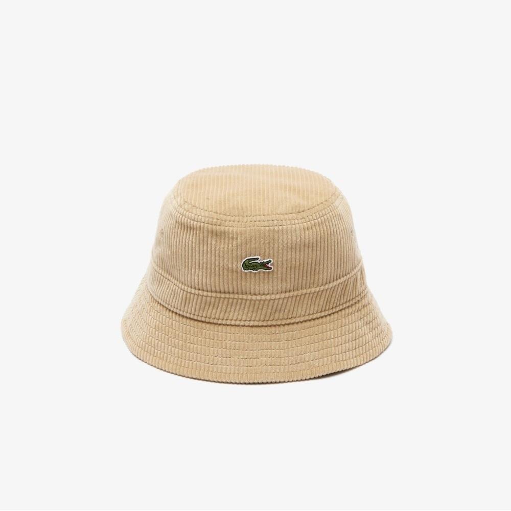 Lacoste Unisex Corduroy Cotton Bucket Hat Rk2934 54n 02s