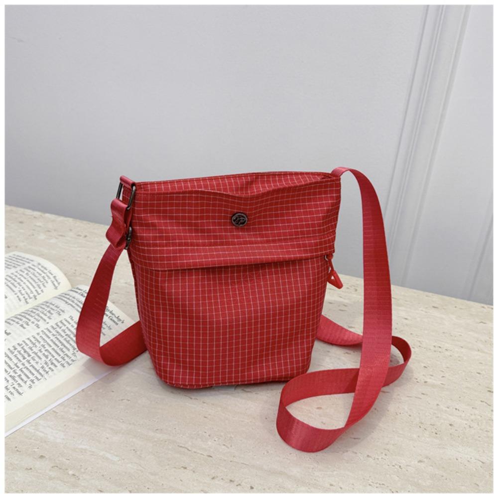 New Plaid Pattern Plaid Square Bag Lightweight Adjustable Strap Shoulder Crossbody Bag Phone Bag Casual красный