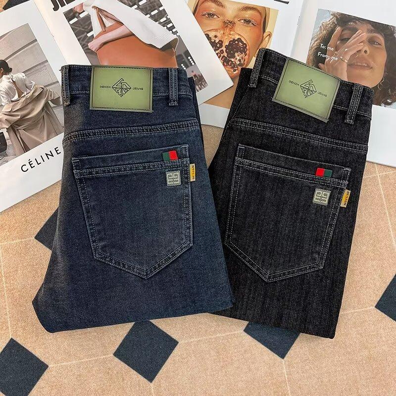 

Men s Slim Fit Jeans Straight New Elastic Casual Long Pants Skinny Jeans Slimming Youth Versatile Casual Long Pants 38