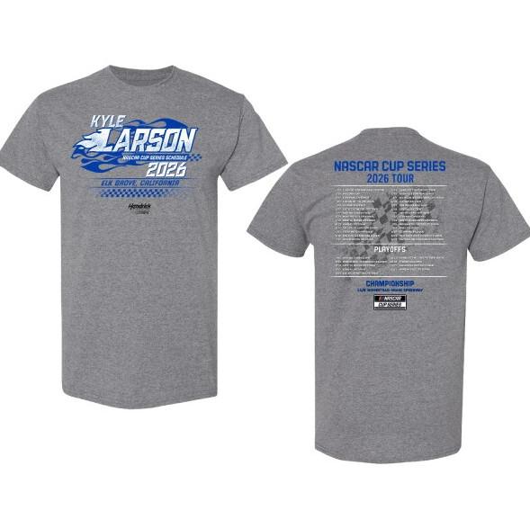 

Kyle Larson #5 2026 Schedule Two Sides Reprint TShirt Unisex T-Shirt M