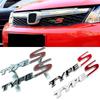 FSUN1 Car Front Grille Trunk Badge Body Side Sticker for Type-R Type-S Accord FIT Odyssey Jazz Jade Pilot City Decor Accessories