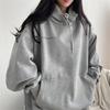 Women's Hooded Long Sleeve Sweatshirt Loose Fit Casual Moon Print Pullover Hoodie Top