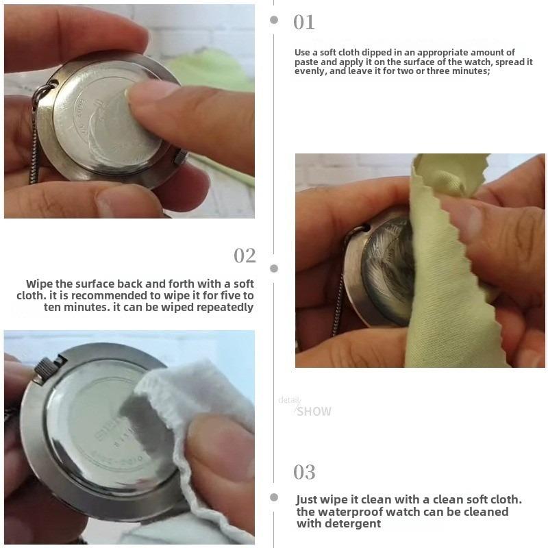 Watch Jewelry Polish Cream Remove Scratches Restore Gold Silver Stainless Steel Polishing Cloth Spatula Included Metal Watch Rep