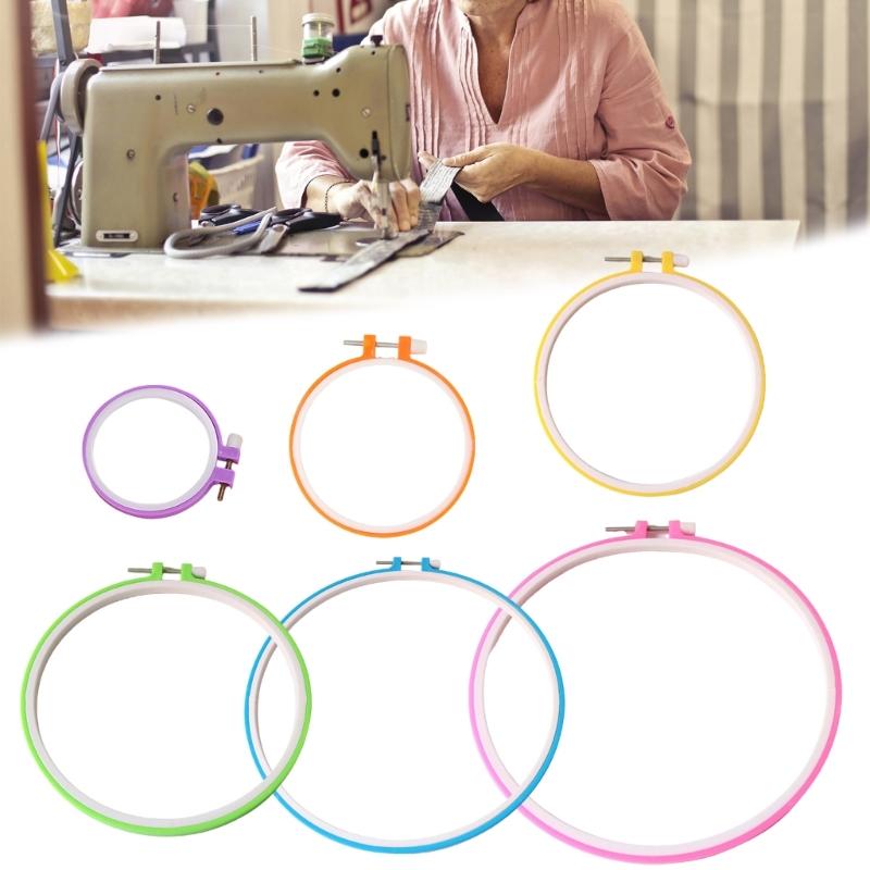 10 Pcs Embroidery Frame Round Embroidery Hoop Crosses Stitching Hoop Adjustable Embroidery Hoop for Craft Project