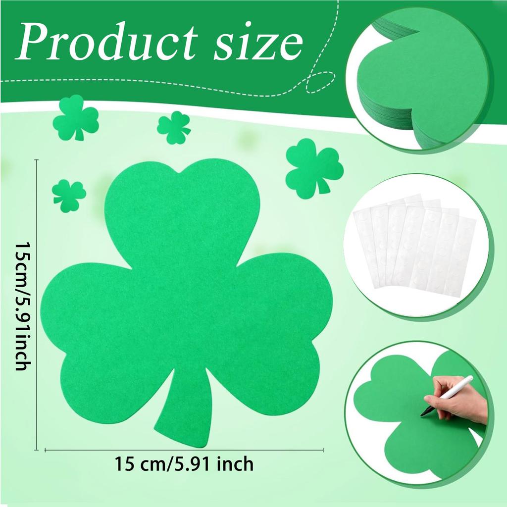 72 Sheet Shamrock Paper Cutouts For School Holiday Decorations Wedding Party Decors And Classroom Activities