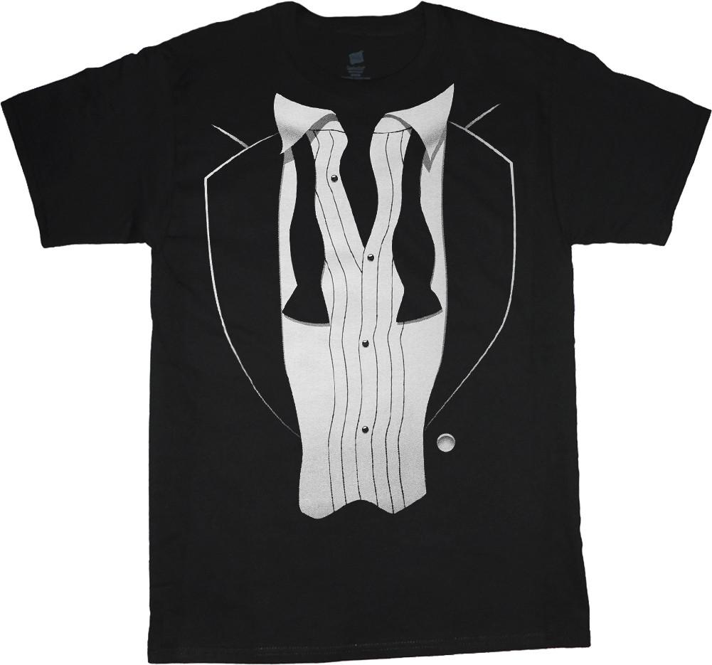 Tuxedo T-shirt Men s Graphic Tee Loose Tie Tux Funny Decal Design Wedding Tshirt XXXXL