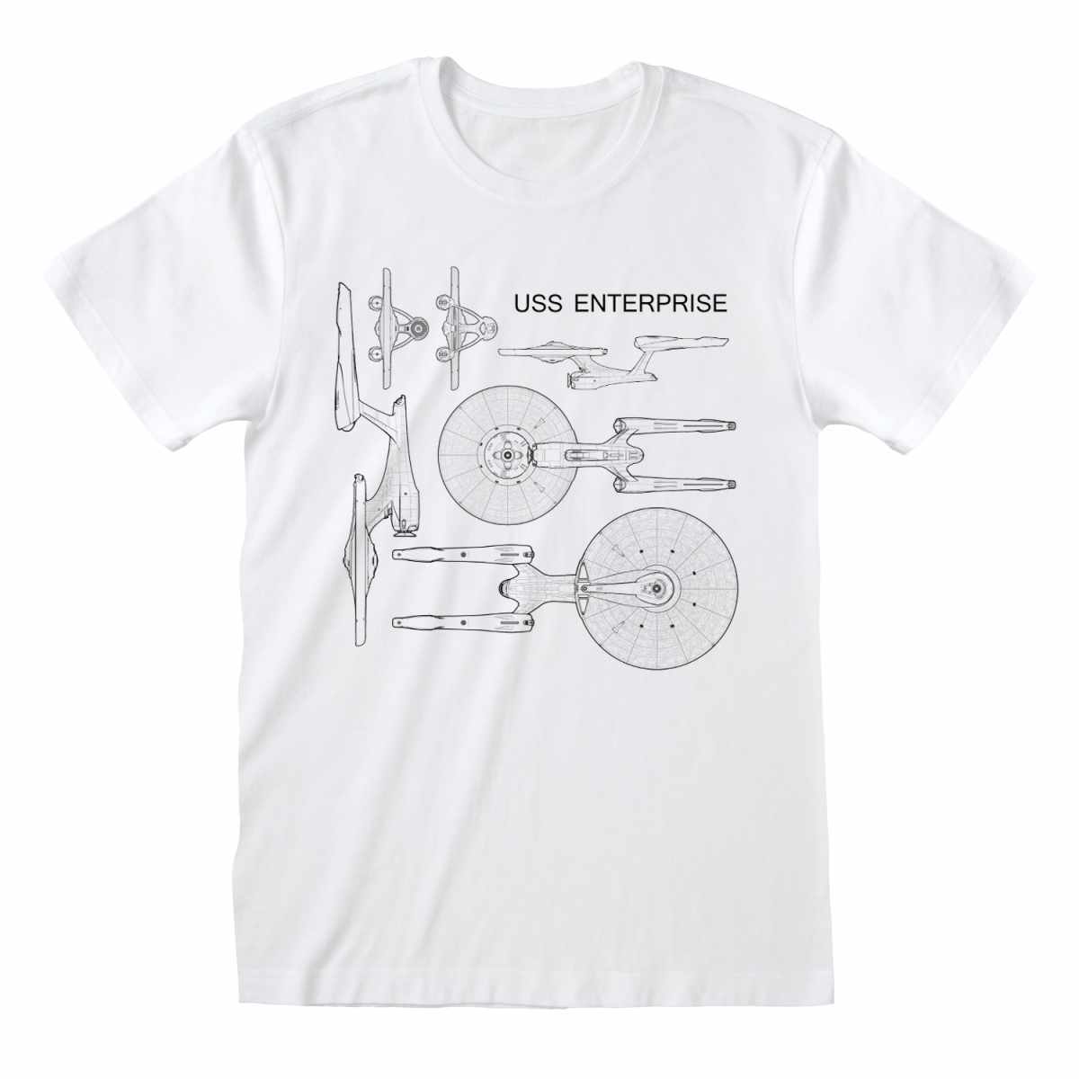 Star Trek – Enterprise Specs White T-Shirt Mens Womens Tees Top  ** L
