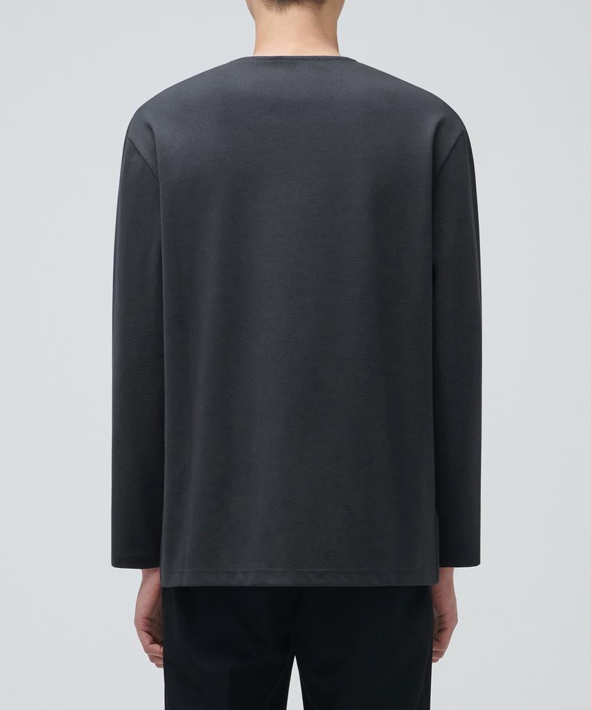 Musinsa Standard Ponte Crew Neck Long Sleeve T-Shirt [Dark Gray]