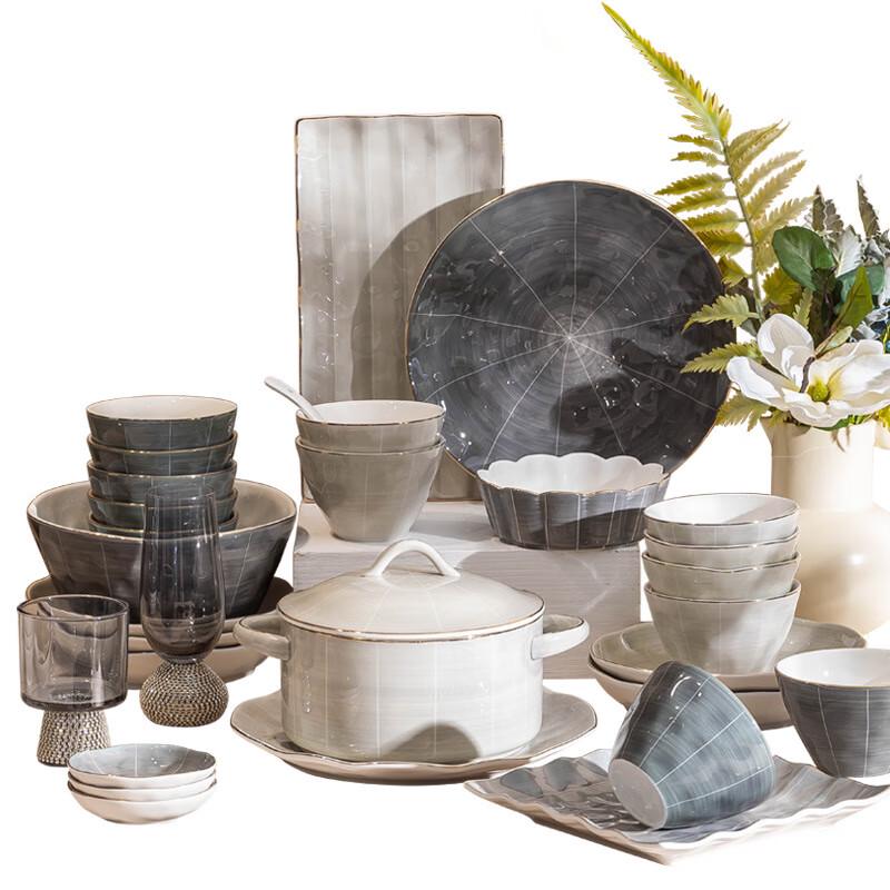 Modern Ceramic Underglaze Tableware Set