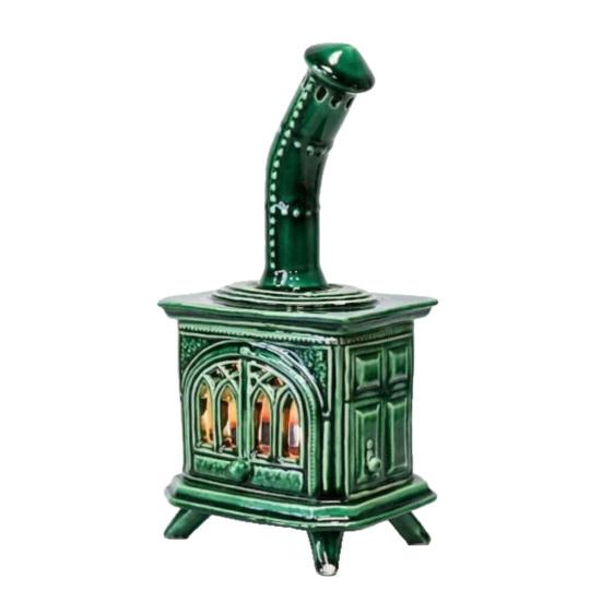 Фигурка печки со светодиодной свечой, на батарейках, камин, ночник, винтажное настольное украшение для гостиной, спальни, домашнего декора