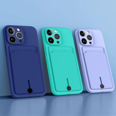 Push Card Slot Wallet Matte Silicone Phone Case For iPhone 16 14 15 Plus 13 12 17 Pro Max X XR XS 7 8 Shockproof Soft Back Cover