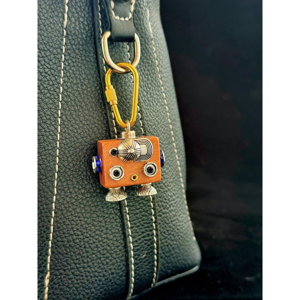 Handmade DIY Punk Bag Pendant Robot Mobile Phone Chain Keychain Tide Play Pendant Pendant Night