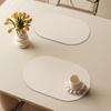 Solid Color Leather Placemat Heat High Temperature Resistance Household Dining Table Insulation Pad Waterproof Anti Slip Mat