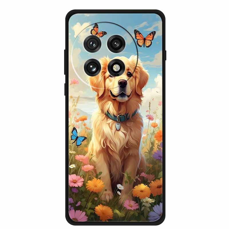 Black Silicone Case For OnePlus 13 5G Case Cartoon Cat Soft Back Cover For OnePlus Ace5 5G Ace 5 Pro 13R Phone Case Shell Coque