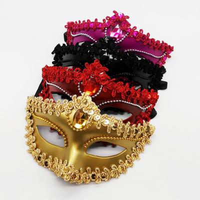 Taneční párty Diamantová benátská maska ​​Svatební karnevalový kostým Kostým Sexy Lady Masquerade Vánoční Halloween Party Dekor