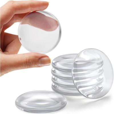Strongest Wall Mount Door Stop 5.08Cm Set. 6 Pieces of Transparent Rubber Door Knob, Co[u300]