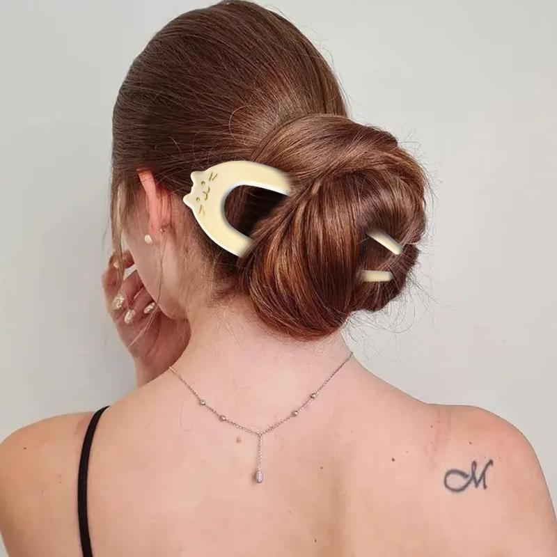 1PC Cat Pattern Convenient Hair Styling Products Head Accessory Hairpin Cute Hair Accessories Clothing Accessories Multi-Color