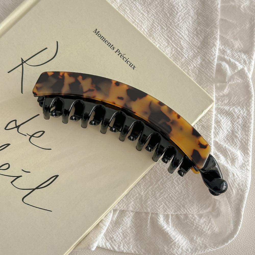 Acetic Acid Acetate Banana Clip Large Size Hairpin Creative Leopard Print Hair Clip  Daily